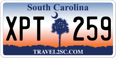 SC license plate XPT259