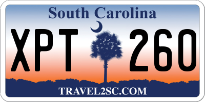 SC license plate XPT260
