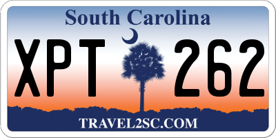 SC license plate XPT262