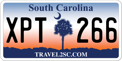 SC license plate XPT266