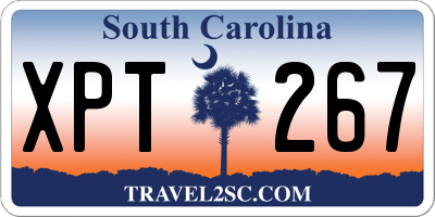 SC license plate XPT267