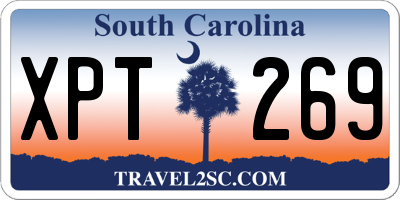 SC license plate XPT269