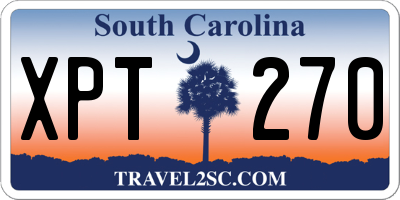 SC license plate XPT270