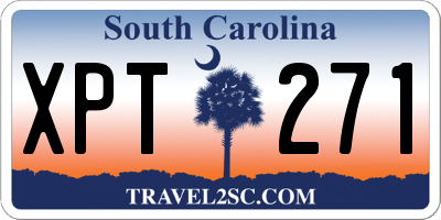 SC license plate XPT271