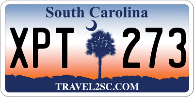 SC license plate XPT273