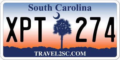 SC license plate XPT274