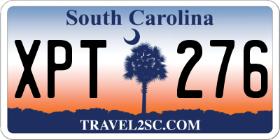 SC license plate XPT276