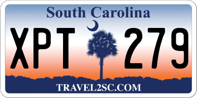 SC license plate XPT279