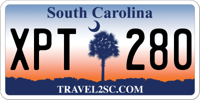 SC license plate XPT280