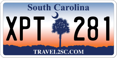 SC license plate XPT281