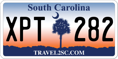 SC license plate XPT282
