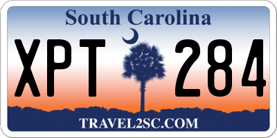 SC license plate XPT284