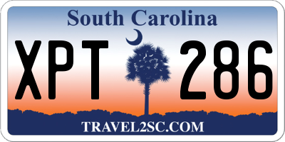 SC license plate XPT286