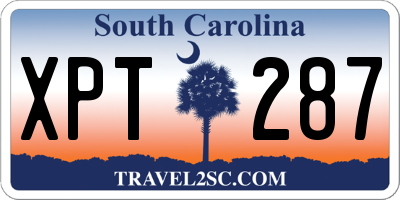 SC license plate XPT287
