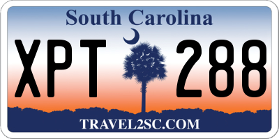 SC license plate XPT288