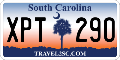 SC license plate XPT290