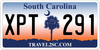 SC license plate XPT291