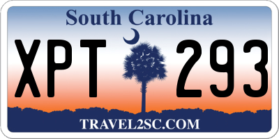 SC license plate XPT293