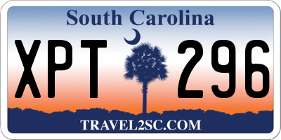 SC license plate XPT296