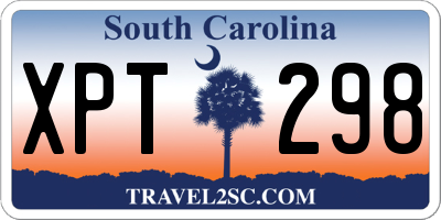SC license plate XPT298