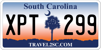SC license plate XPT299