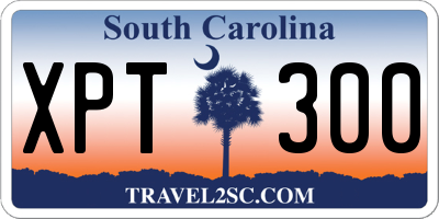 SC license plate XPT300