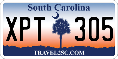 SC license plate XPT305
