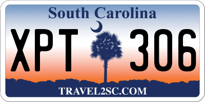SC license plate XPT306