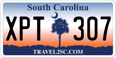 SC license plate XPT307