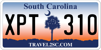 SC license plate XPT310