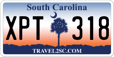 SC license plate XPT318