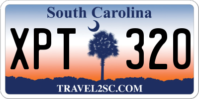 SC license plate XPT320