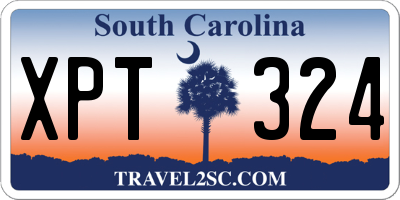 SC license plate XPT324