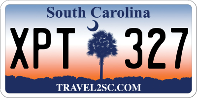 SC license plate XPT327
