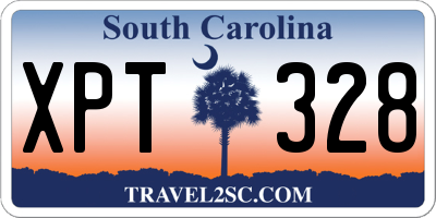 SC license plate XPT328