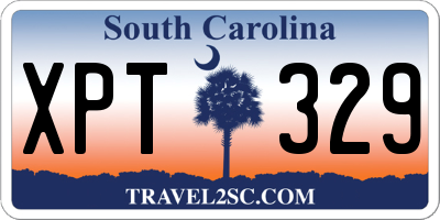 SC license plate XPT329