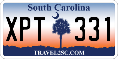 SC license plate XPT331