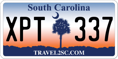SC license plate XPT337