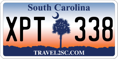 SC license plate XPT338