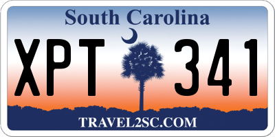 SC license plate XPT341