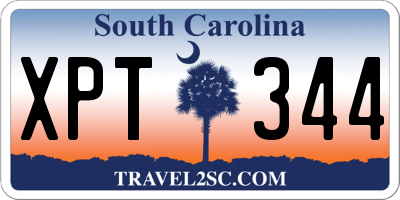 SC license plate XPT344
