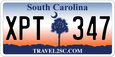SC license plate XPT347
