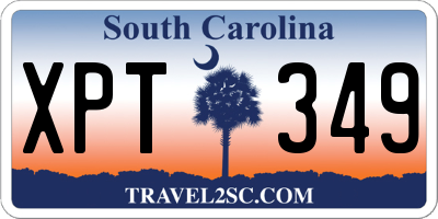 SC license plate XPT349