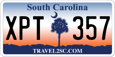 SC license plate XPT357