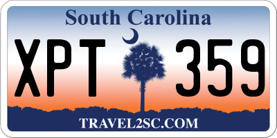 SC license plate XPT359