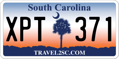 SC license plate XPT371