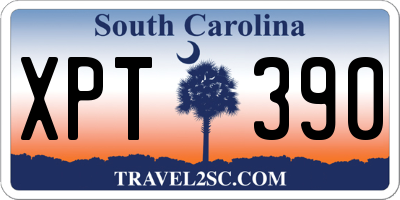 SC license plate XPT390
