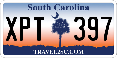 SC license plate XPT397