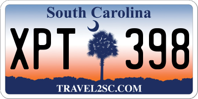 SC license plate XPT398