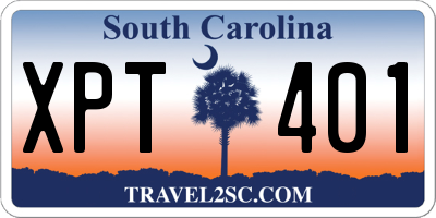 SC license plate XPT401